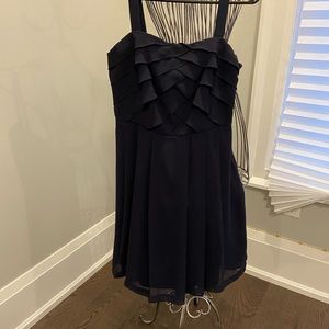 Navy ruffle dress
